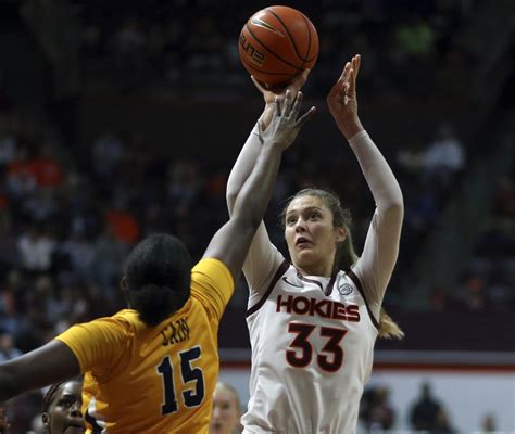 Kitley scores 31 as No. 9 Virginia Tech holds on to beat Kansas 59-58